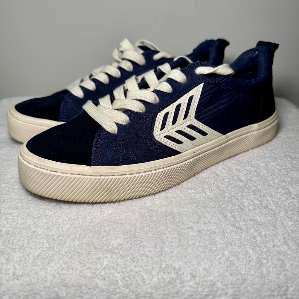 Cariuma‎ x Master-Piece OCA Low Navy Blue Suede Canvas Sneakers Women 8 Men 6.5